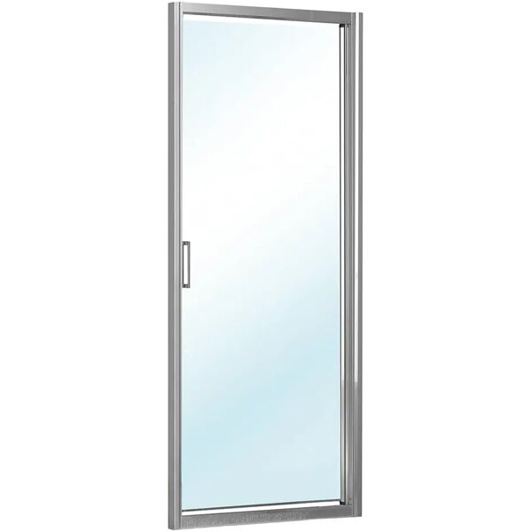 tecnomat porta doccia vita battente 67-72 h195cm vetro temperato trasparente 6mm profili argento lucido