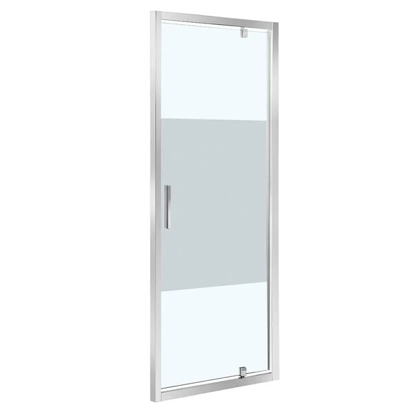 tecnomat porta doccia fenis battente 80 cm h200 vetro temperato serigrafato 6mm profili metallo cromato