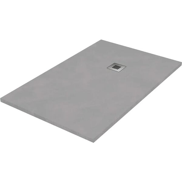 tecnomat piatto doccia elegance in marmoresina spatolato cemento 80x120 h 2,5 cm piletta Ø 90 mm