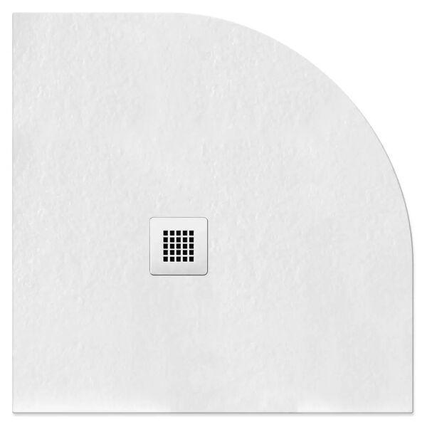 tecnomat piatto doccia nature effetto pietra in marmoresina bianco 80x80 cm 1/4 cerchio cm h 3 cm