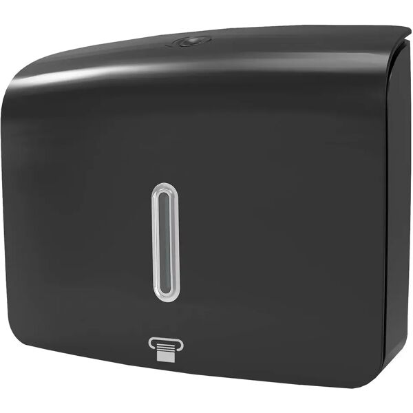 tecnomat dispenser di asciugamani di carta in abs fissaggio muro colore nero 10x23,5x27,5 cm (lxhxp)