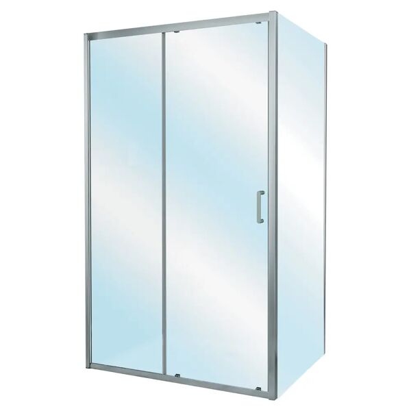 tecnomat porta doccia venere scorrevole 97-100 cm h190cm vetro temperato 6 mm trasparente profili cromo