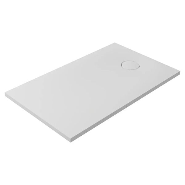 tecnomat piatto doccia solid line in marmoresina bianco opaco 80x140 cm  h 3 cm piletta Ø 90 mm