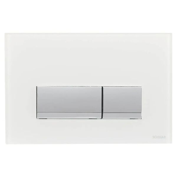schwab placca wc  magnus vetro bianco doppio flusso per cassette serie 299
