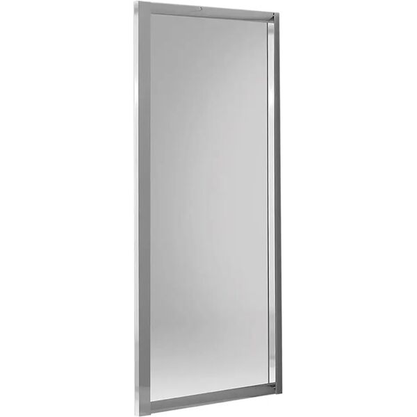 tecnomat lato fisso gate 80 h 185 cm vetro temperato trasparente 6 mm profili cromo