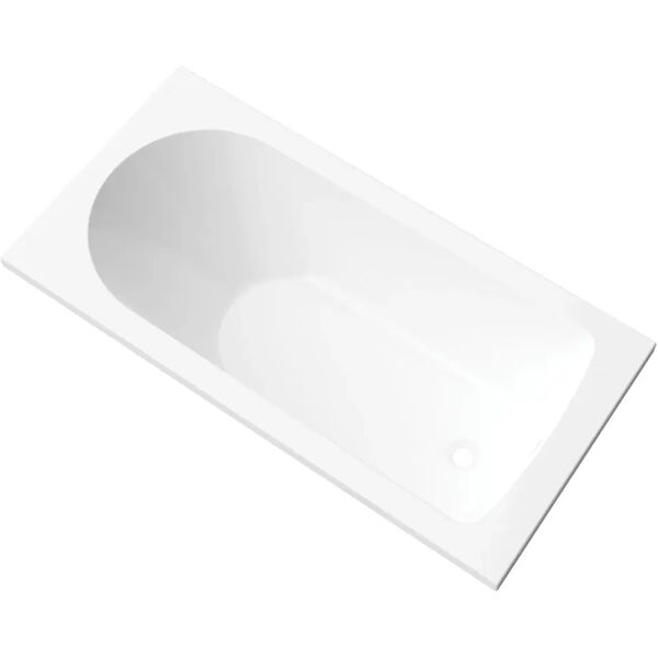 tecnomat vasca incasso rettangolare boston 140x70 (lxp) in acrilico bianco capacita 110 l