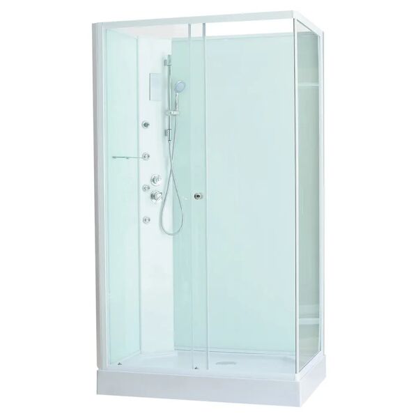 tecnomat cabina idro neptis rettangolare vetro trasparente 4-5mm 70x214x100 cm (lxhxp)