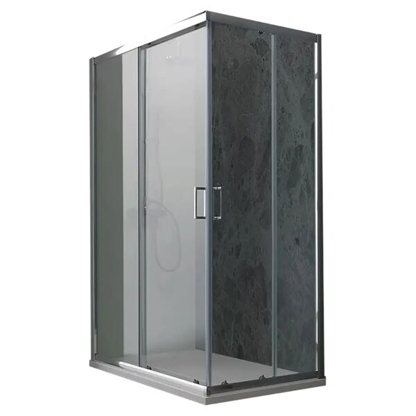 tecnomat box doccia gate rettangolare 70x90 h 185 cm profili cromo vetro  trasparente 6 mm