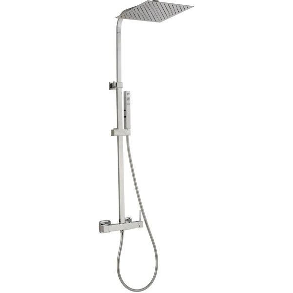 tecnomat colonna doccia huber detroit 1 getto cromo soffione inox 300x300 mm miscelatore meccanico