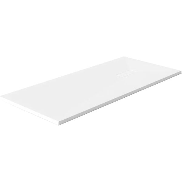 tecnomat piatto doccia serie fusion marmoresina colore bianco 80x120 cm h 2,5 cm piletta inclusa