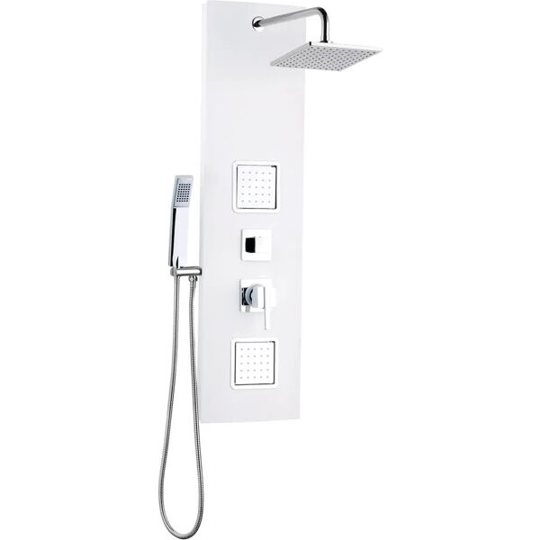 tecnomat colonna doccia idro karisma pvc bianco con ugelli soft in silicone