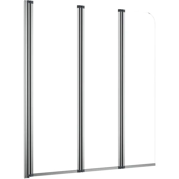 tecnomat parete vasca freeport pieghevole 3 ante 120xh140 cm trasparente 4 mm profilo cromato