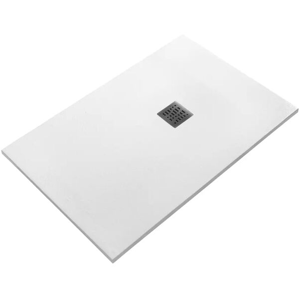 tecnomat piatto doccia kyma effetto pietra in gel coat bianco 70x100 cm h 3 cm piletta Ø 90 mm