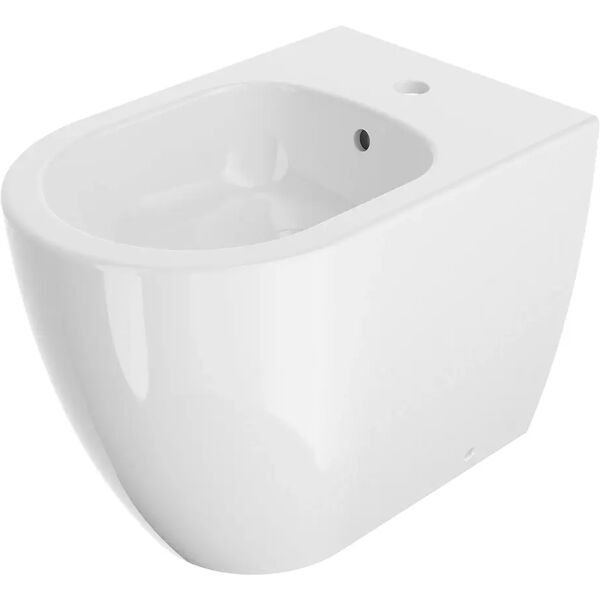 tecnomat bidet serie fellon filo muro in ceramica bianca senza brida