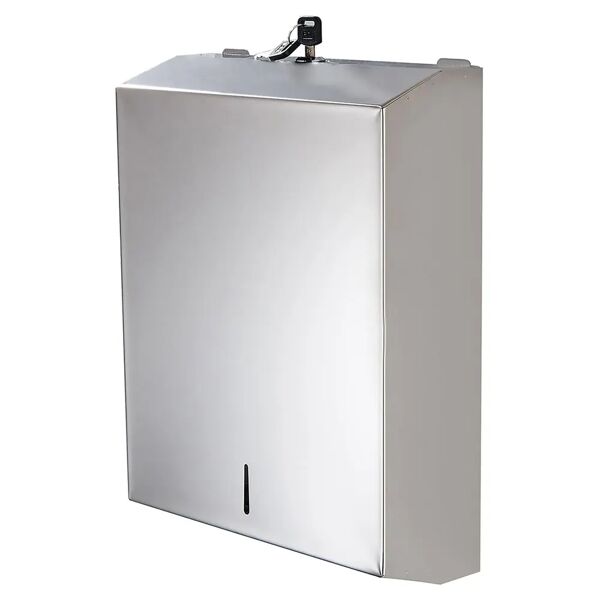 tecnomat dispenser di asciugamani di carta in acciaio inox fissaggio a muro 27,9x36,4x10 cm