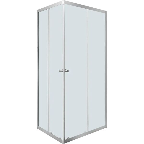 tecnomat box doccia ilde rettangolare 70x90 h190 cm profili silver temperato trasparente 5 mm