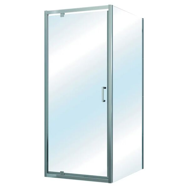 tecnomat porta doccia venere battente 86-90 h190cm vetro temperato 6 mm trasparente profili cromo