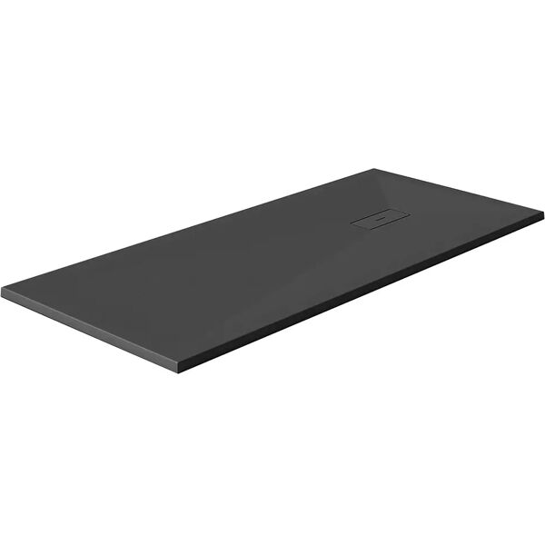 tecnomat piatto doccia serie fusion marmoresina colore nero 70x140 cm h 2,5 cm piletta inclusa