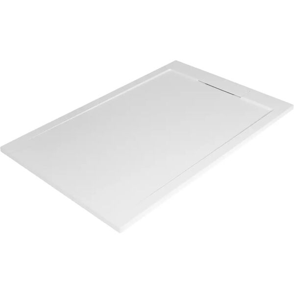 tecnomat piatto doccia serie neo effetto pietra in marmoresina bianco 80x120 cm h 2,5 cm