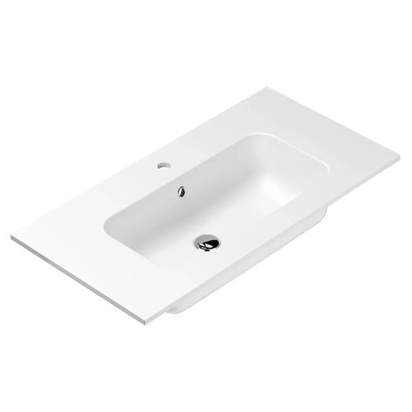 tecnomat lavabo sofia da incasso una vasca in marmoresina bianco 91x17x46 cm (lxhxp)
