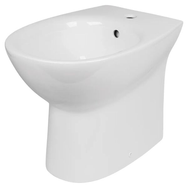 tecnomat bidet serie miriam filo muro a terra in ceramica bianca