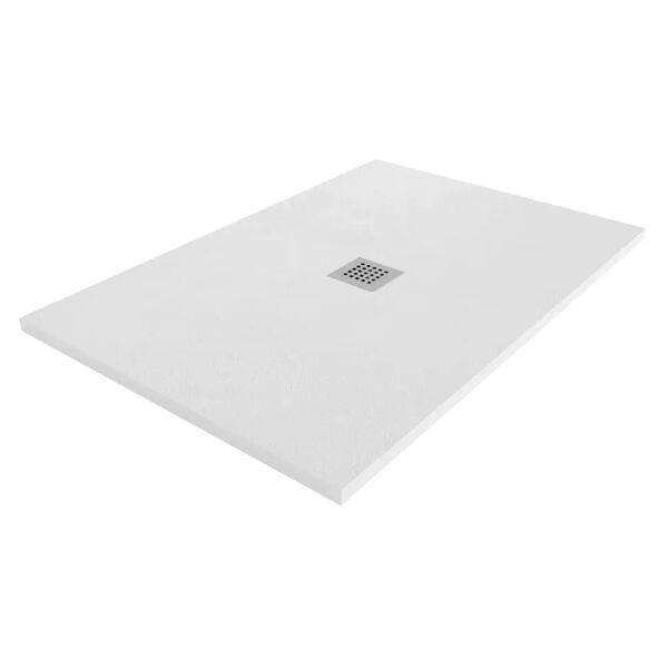 tecnomat piatto doccia tevere cemento marmoresina bianco 70x120 cm h 2,2 cm piletta Ø90 mm