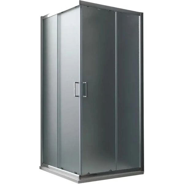 tecnomat box doccia gate quadrato 80x80 h 185 cm profili cromo vetro satinato 6 mm