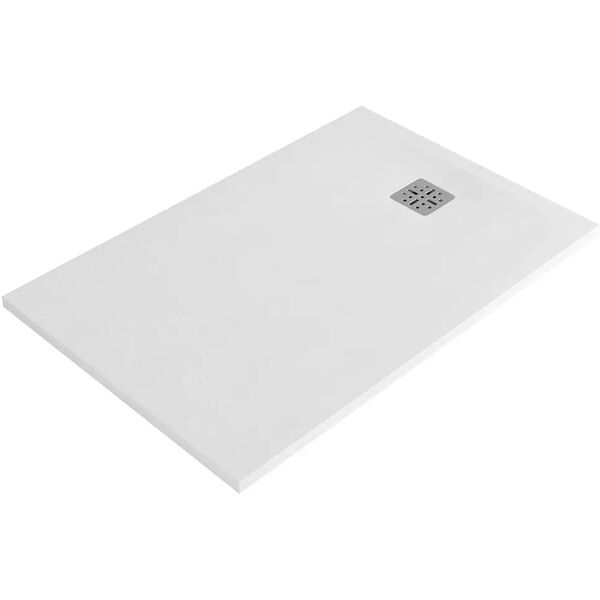 tecnomat piatto doccia effetto pietra  marmoresina bianco 70x100 cm h 3 cm piletta Ø 90 mm