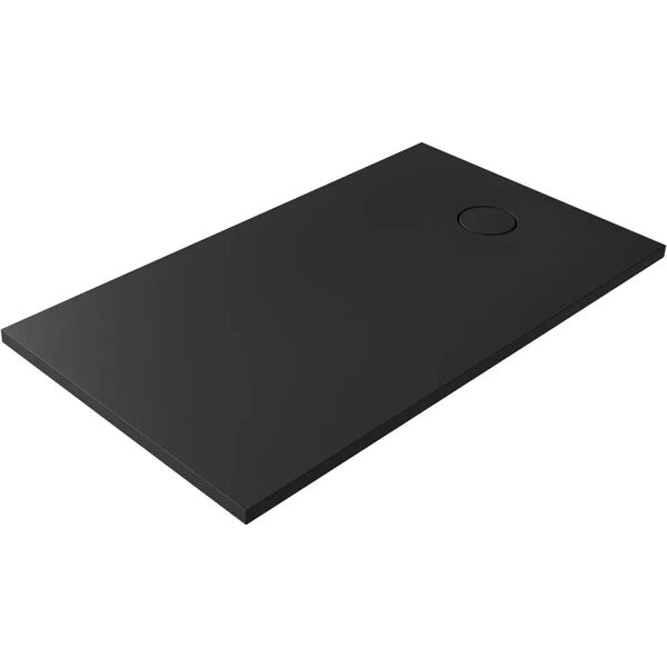 tecnomat piatto doccia solid line in marmoresina nero opaco 80x120 cm  h 3 cm piletta Ø 90 mm