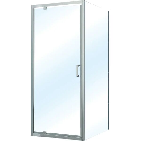 tecnomat porta doccia venere battente 76-80 h190cm vetro temperato 6 mm trasparente profili cromo