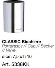 Koh-I-Noor Classic 5338kk Bicchiere Cromato Codice Prod: 5338kk