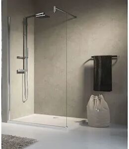 Novellini Lunes H Walk-In 117/118,5 Vetro Trasparente Profilo Silver Codice Prod: Lunesh120-1b