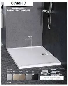 Novellini New Olimpic Piatto Doccia Acrilico 80x80 H4,5 Bianco Codice Prod: Oln804-30