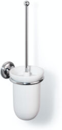 Bertocci Scacco 1021 Porta Scopino Parete Vaso Ceramica Bianco-Cromato Codice Prod: 10010210000