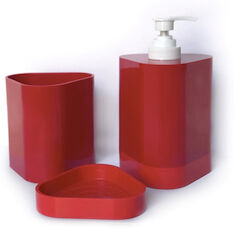 Bertocci Margherita 13779990400 Kit Dispenser + Bicchiere + Porta Sapone Rosso Codice Prod: 13779990400