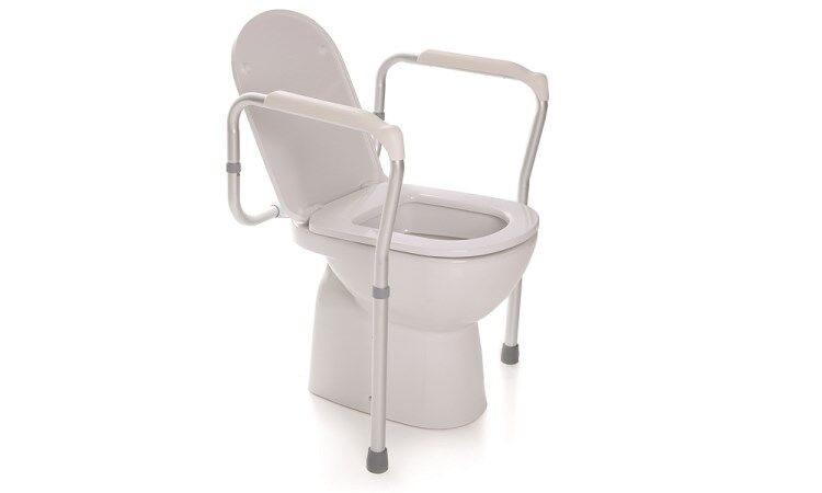 Mopedia Braccioli toilette - sostegno per Wc Regolabile in Altezza - Alluminio Anodizzato