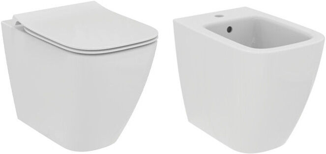 li Sanitari filo muro Ideal Standard i.Life B vaso RimLS+, bidet e coprivaso rallentato