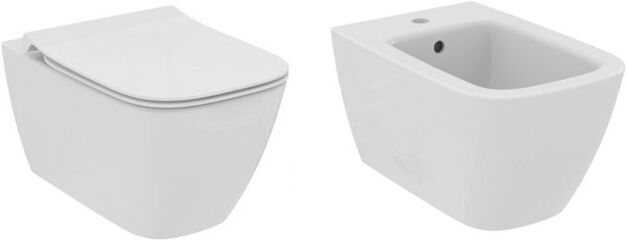 li Sanitari sospesi Ideal Standard i.Life B vaso RimLS+, bidet e coprivaso slim rallentato