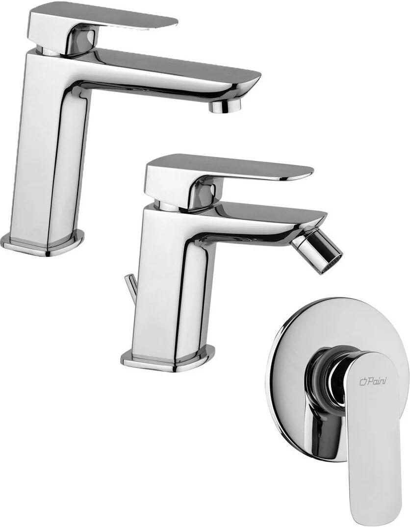 Set Miscelatori Paini Nove Lavabo Bidet Doccia Incasso Cromato (09CR211M+09CR306+09CR690)