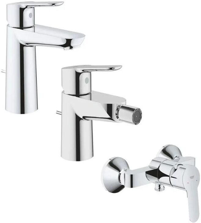 Set Miscelatori Grohe Bauedge Lavabo Bidet E Doccia Esterno Cromo