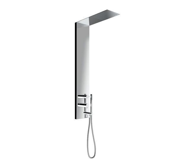 Ercos SQUARE COLONNA DOCCIA IN ACCIAIO INOX CON MISCELATORE CROMO BNCOLCQMIX0002