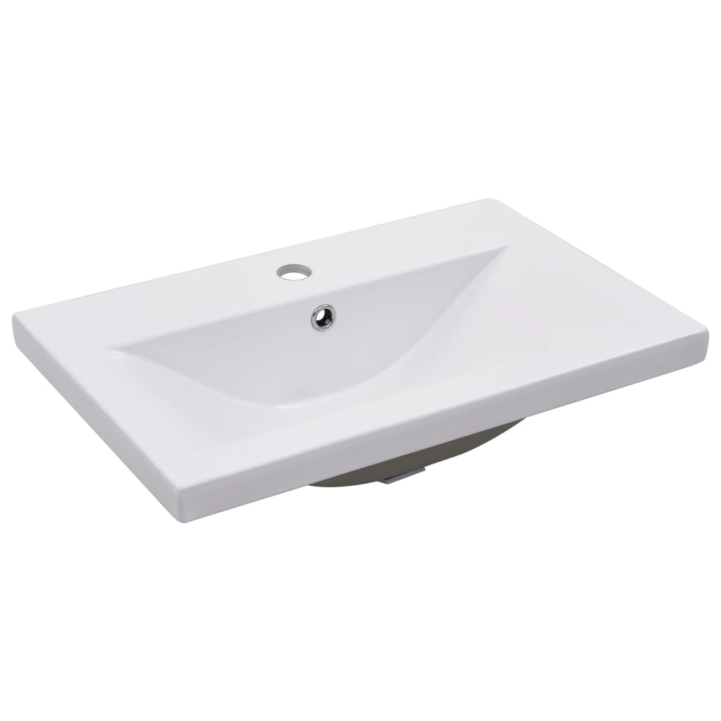 vidaXL Lavabo da Incasso 61x39,5x18,5 cm in Ceramica Bianco