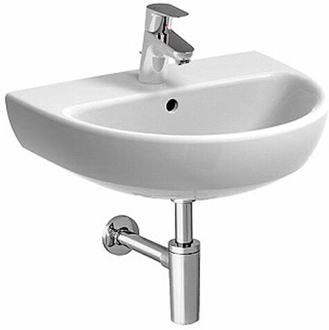 Lavabo 55 Geberit Selnova 55 Cm Monoforo Sospeso Bianco Lucido (500.315.01.7)