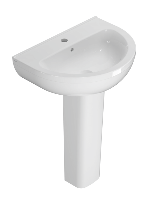 CERAMICA GLOBO Lavabo in ceramica 50x45 cm Globo Grace GRN50BI Bianco Ceramica Con colonna a terra