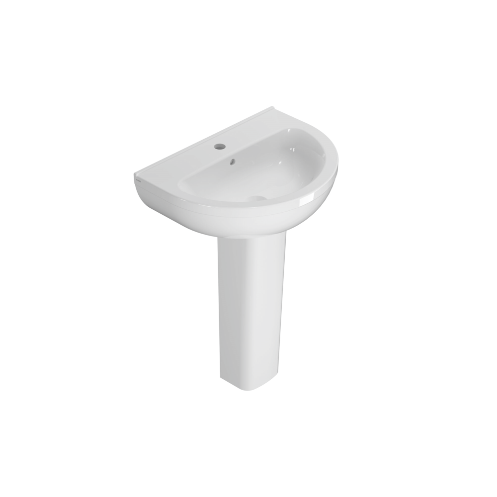 CERAMICA GLOBO Lavabo in ceramica 60x45 cm Globo Grace GRN60BI Bianco Ceramica Con colonna a terra