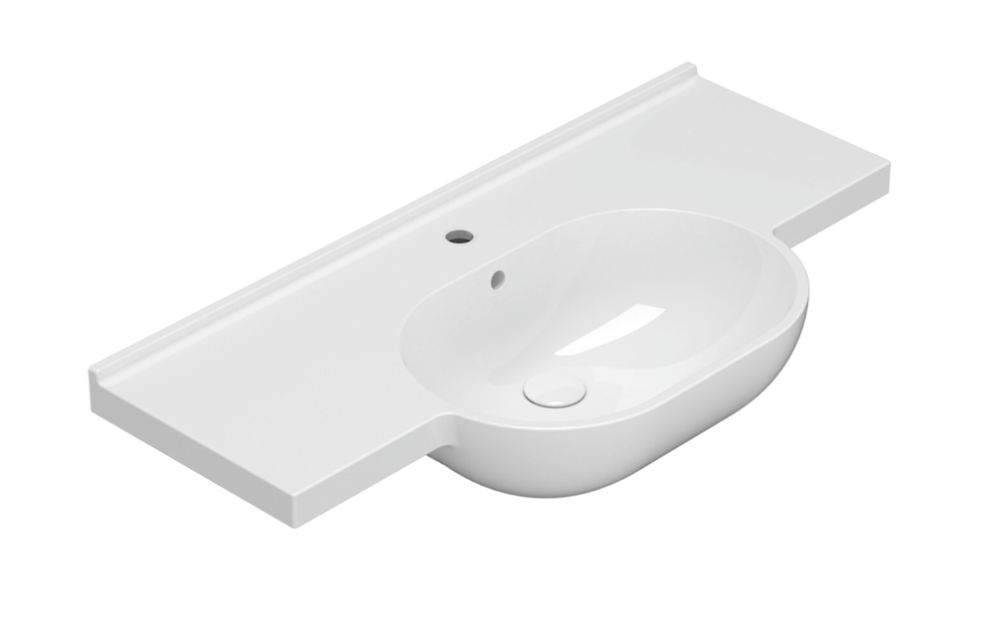 CERAMICA GLOBO Lavabo in ceramica 100x49 cm Globo Mode ME100BI Bianco Ceramica Standard