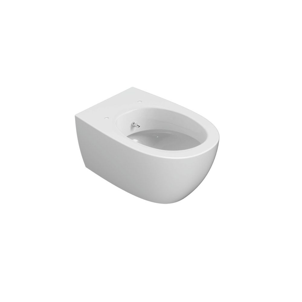 CERAMICA GLOBO Vaso/bidet sospeso in ceramica 54x36 cm Globo 4All MDB02BI Bianco Ceramica Con copri wc soft close