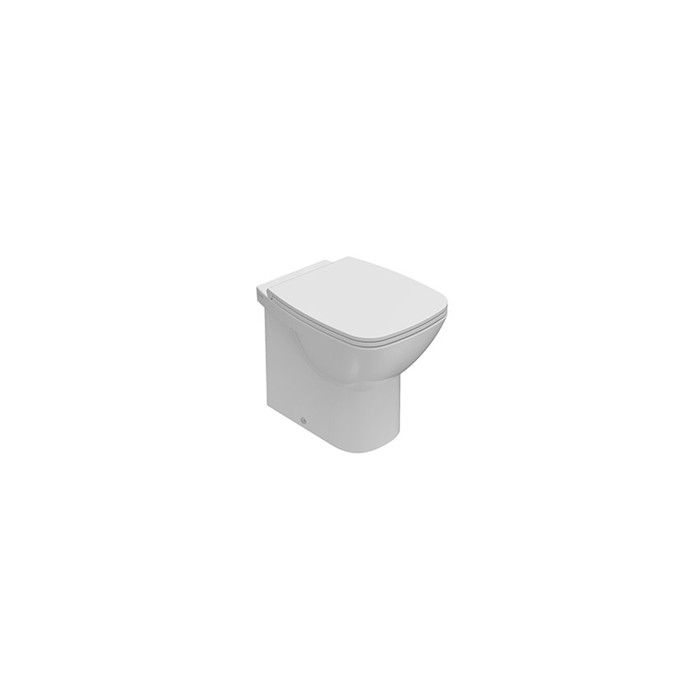 CERAMICA GLOBO Vaso a terra in ceramica 53x37 cm Globo Daily DA002BI Bianco Ceramica Con copri wc soft close