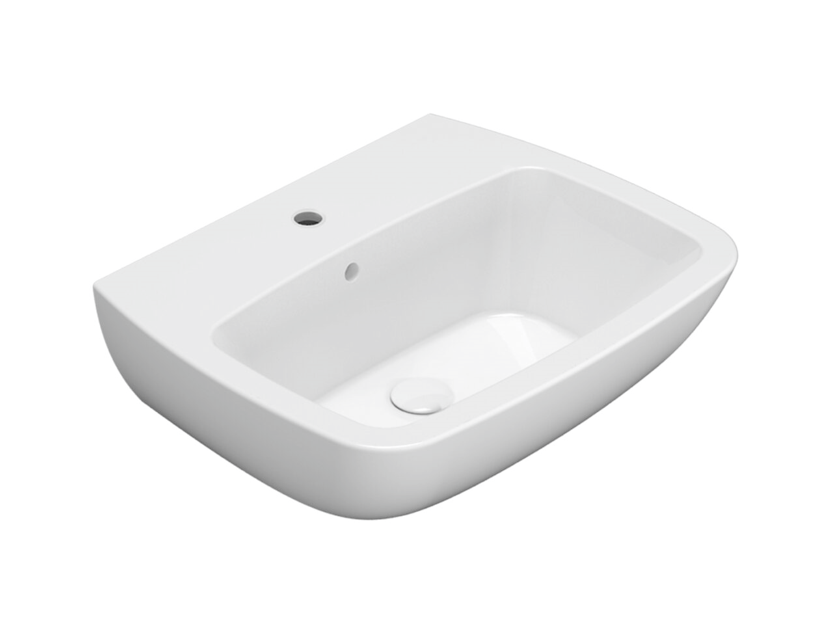 CERAMICA GLOBO Lavabo in ceramica 61x48 cm Globo Daily DA060BI Bianco Ceramica Standard