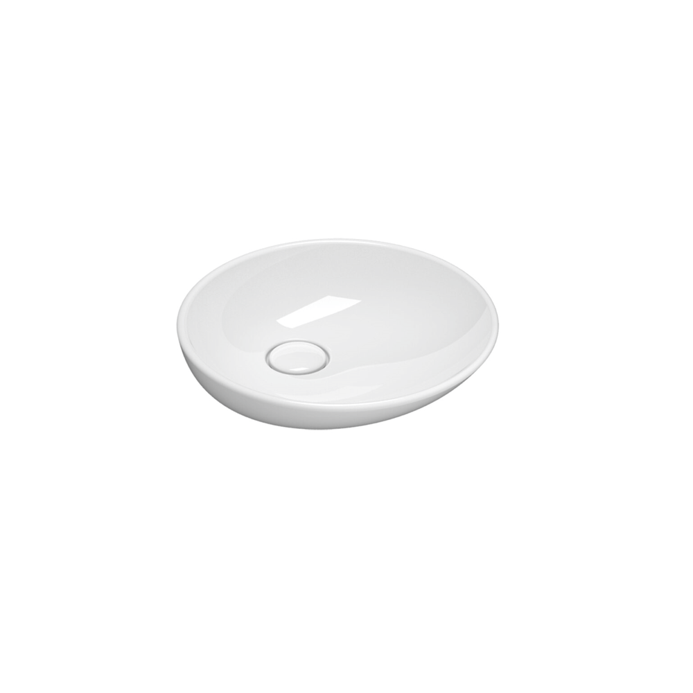 CERAMICA GLOBO Lavabo da appoggio in ceramica Ø50 cm Globo Free LAT50BI Bianco Ceramica